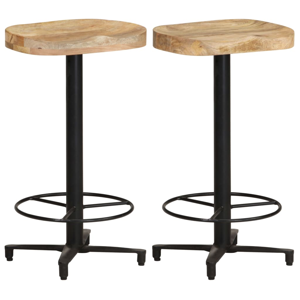 Bar Stools 2 pcs 66 cm Solid Mango Wood