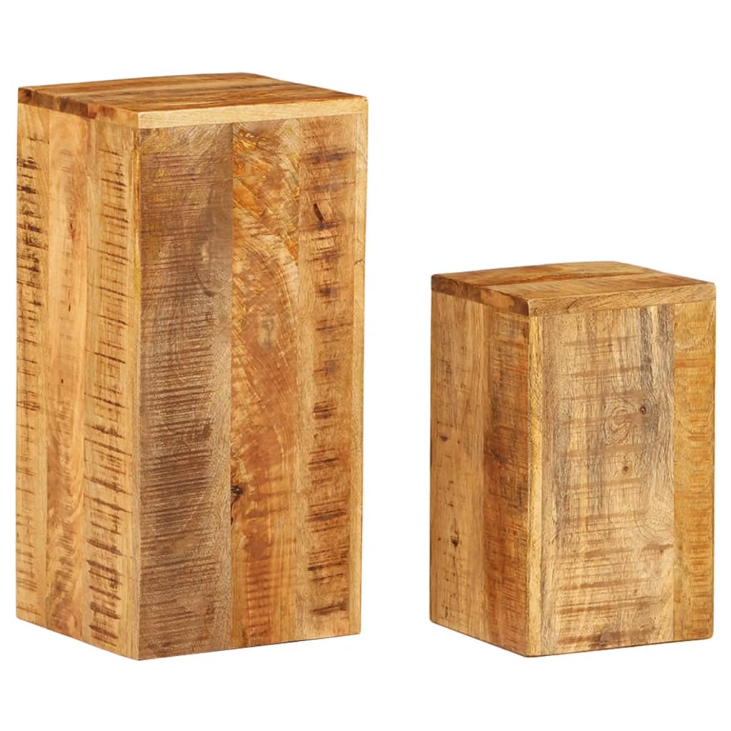 Plant Stands 2 pcs Solid Mango Wood