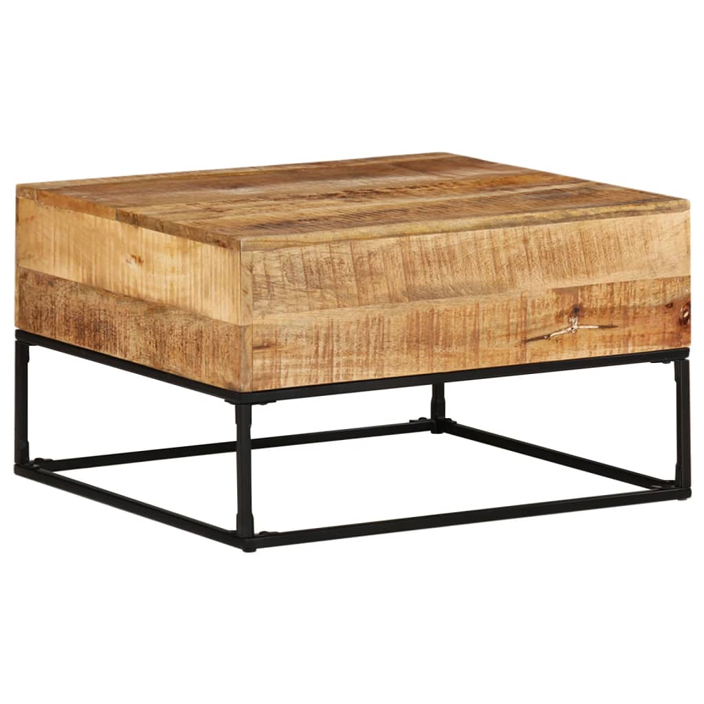 Coffee Table 68x68x41 cm Rough Mango Wood