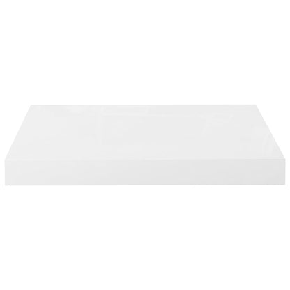 Floating Wall Shelves 2 pcs High Gloss White 40x23x3.8 cm MDF