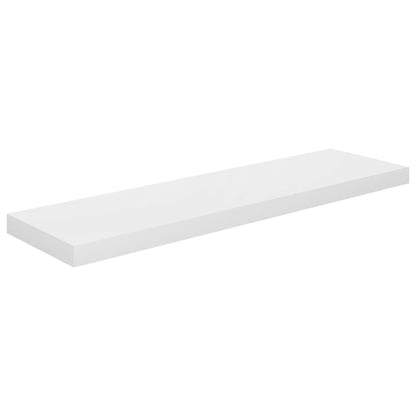 Floating Wall Shelves 4 pcs High Gloss White 90x23.5x3.8 cm MDF