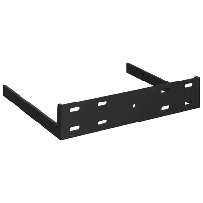 Floating Wall Shelf High Gloss Black 23x23.5x3.8 cm MDF