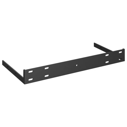 Floating Wall Shelves 2 pcs High Gloss Black 50x23x3.8 cm MDF