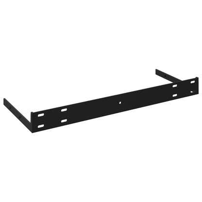 Floating Wall Shelves 2 pcs High Gloss Black 60x23.5x3.8 cm MDF