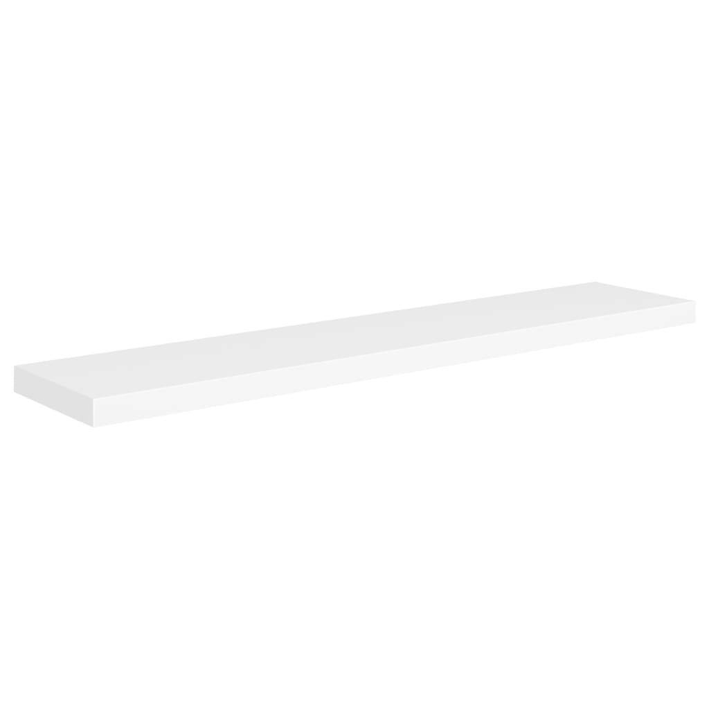 Floating Wall Shelf White 120x23.5x3.8 cm MDF