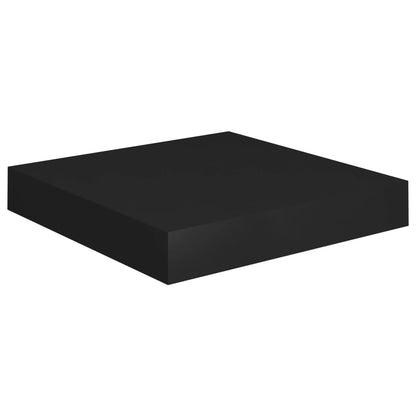 Floating Wall Shelves 4 pcs Black 23x23.5x3.8 cm MDF