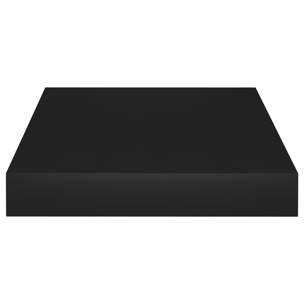 Floating Wall Shelves 4 pcs Black 23x23.5x3.8 cm MDF