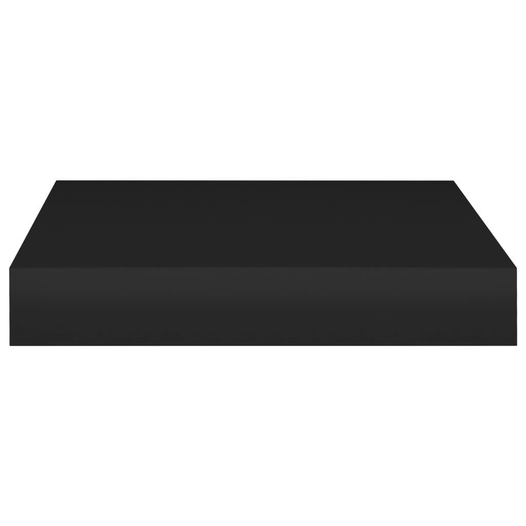 Floating Wall Shelves 4 pcs Black 23x23.5x3.8 cm MDF