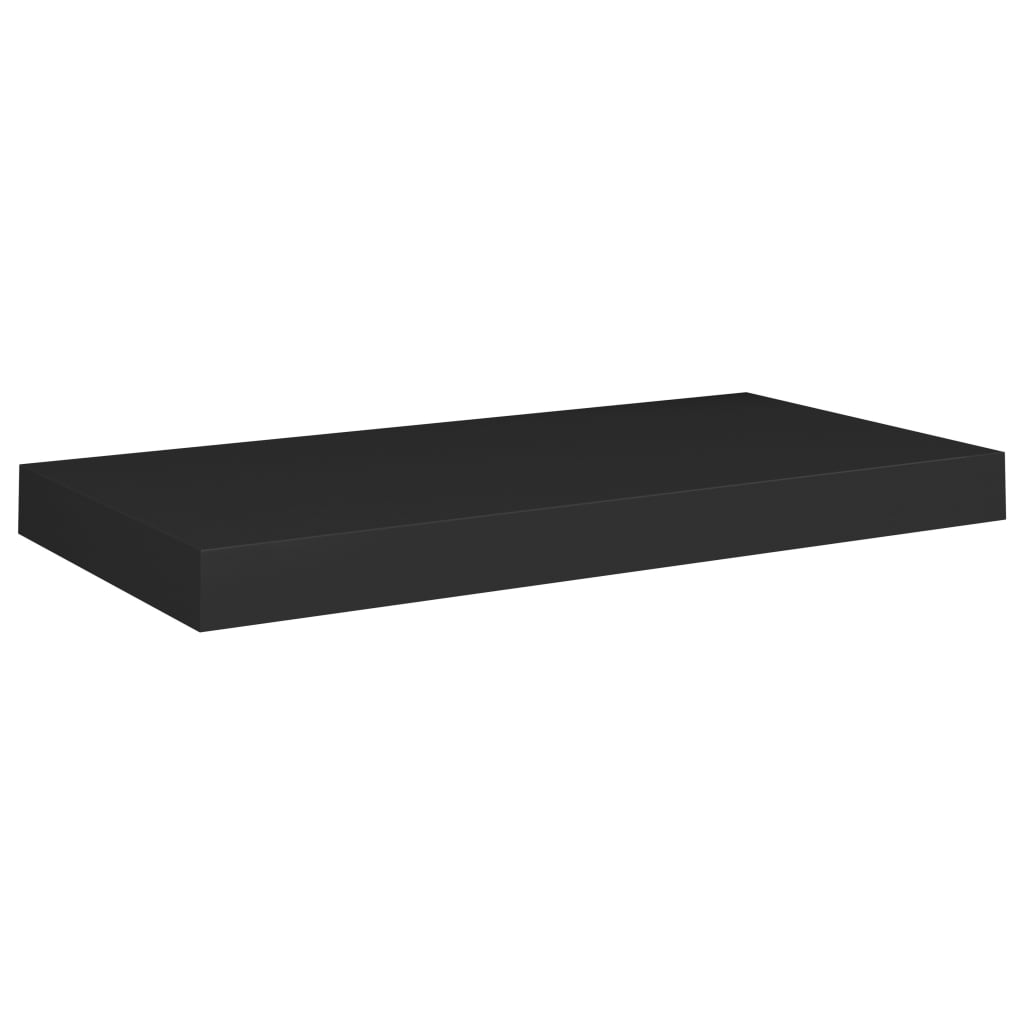 Floating Wall Shelf Black 50x23x3.8 cm MDF