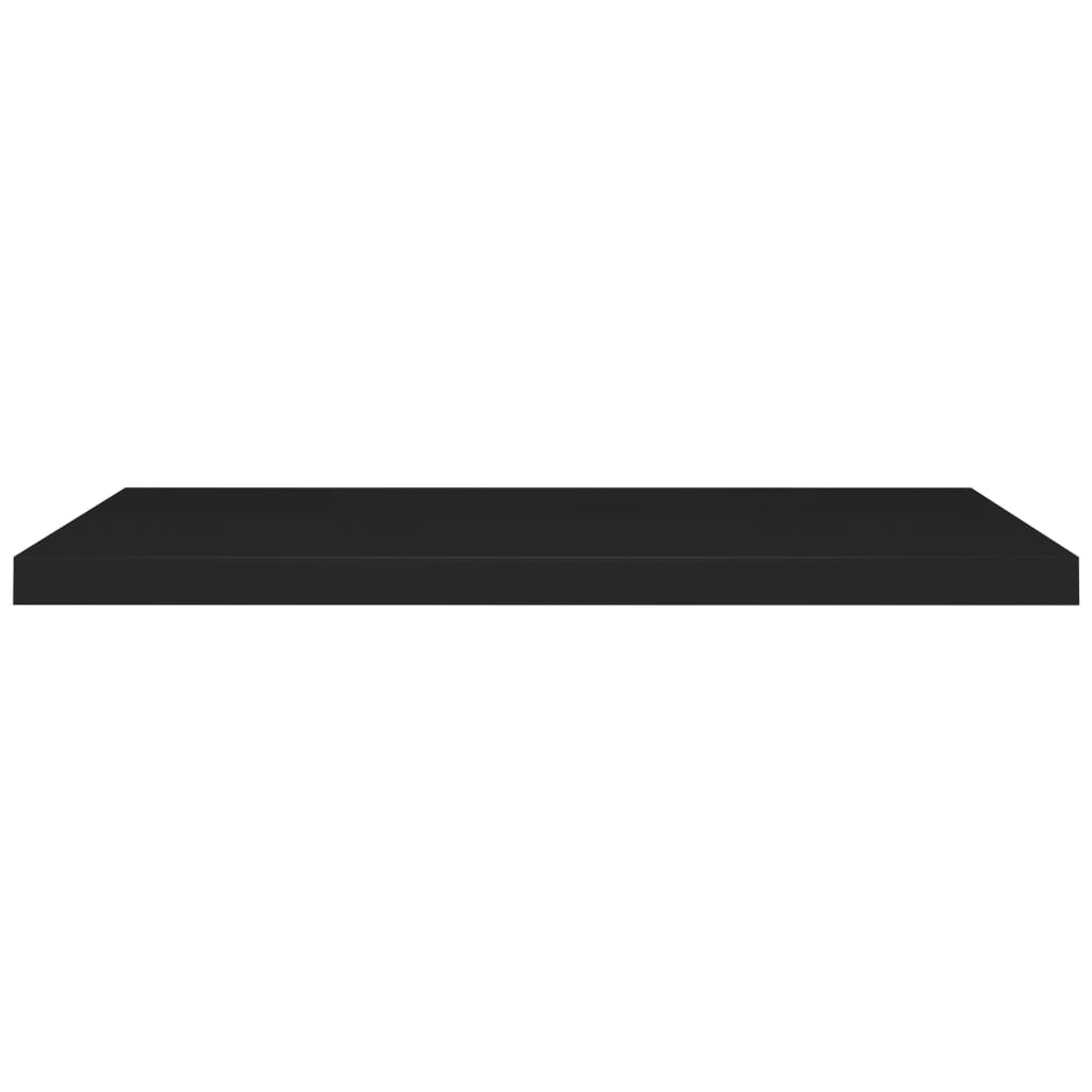 Floating Wall Shelf Black 90x23.5x3.8 cm MDF