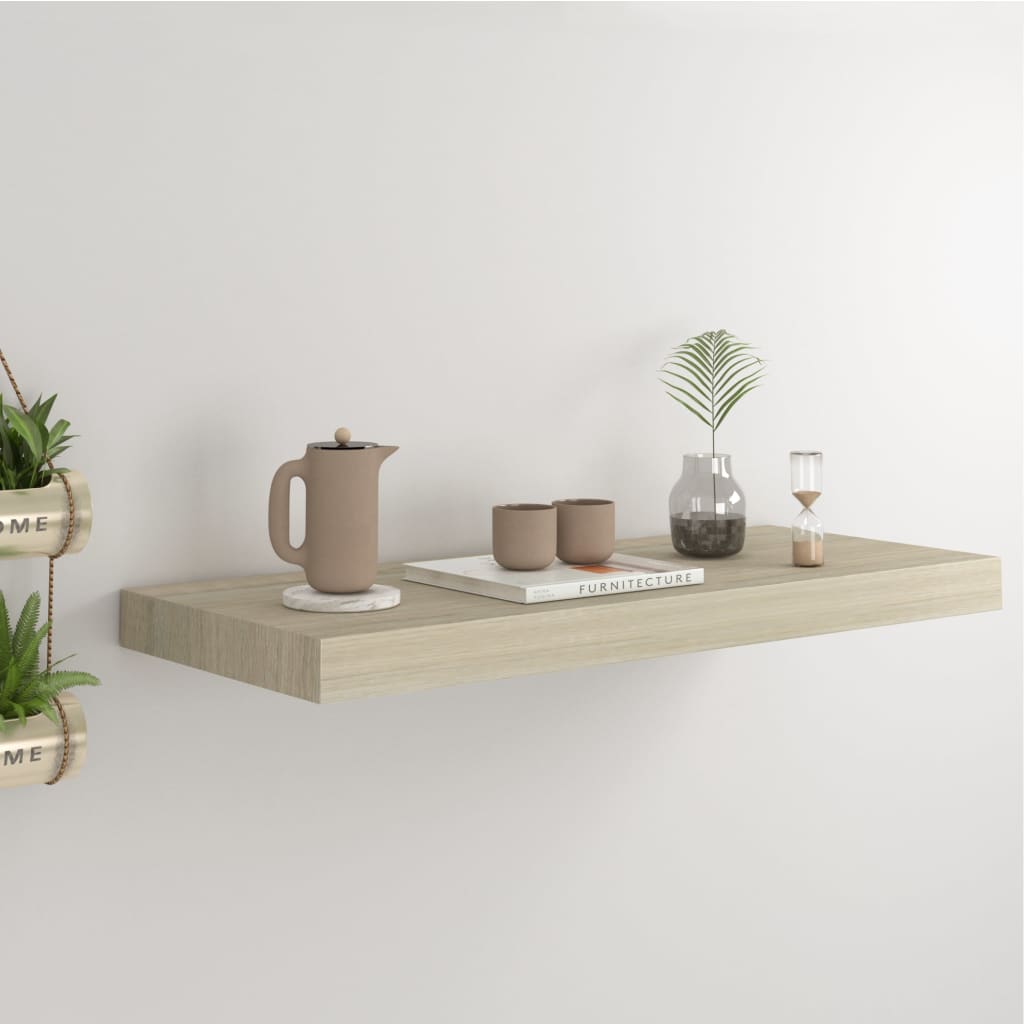 Floating Wall Shelf Oak 60x23.5x3.8 cm MDF