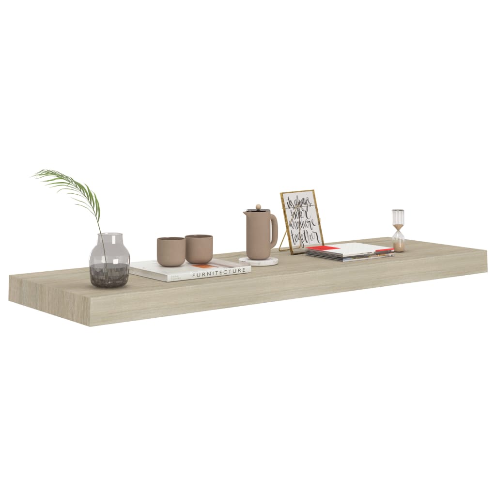 Floating Wall Shelf Oak 80x23.5x3.8 cm MDF