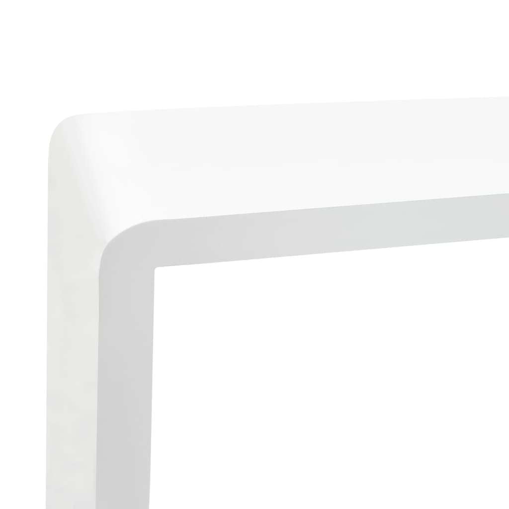 Wall Cube Shelves 3 pcs White MDF