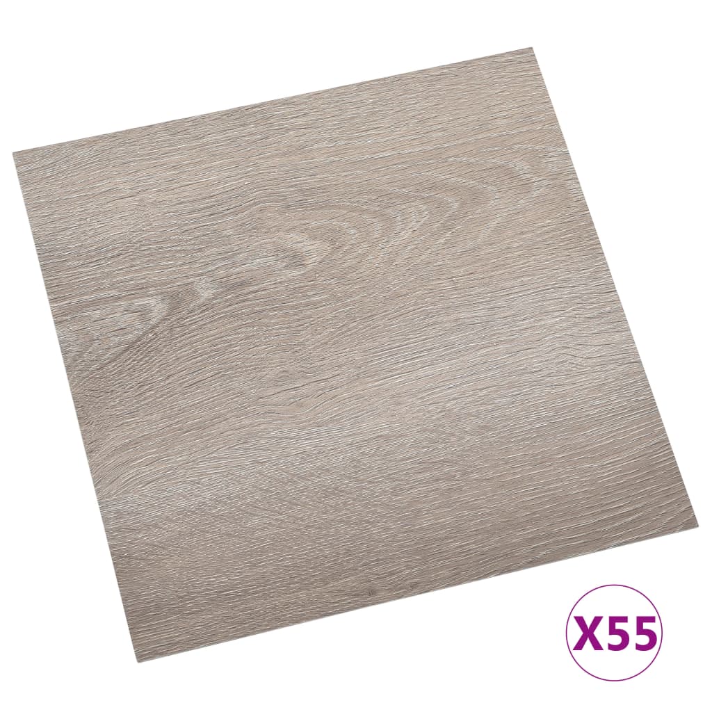 Self-adhesive Flooring Planks 55 pcs PVC 5.11 m² Taupe