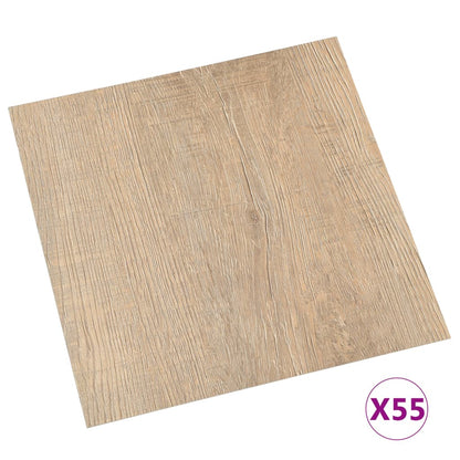 Self-adhesive Flooring Planks 55 pcs PVC 5.11 m² Brown