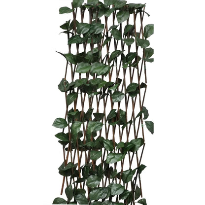 Willow Trellis Fences 5 pcs with Artificial Leaves 180x30 cm