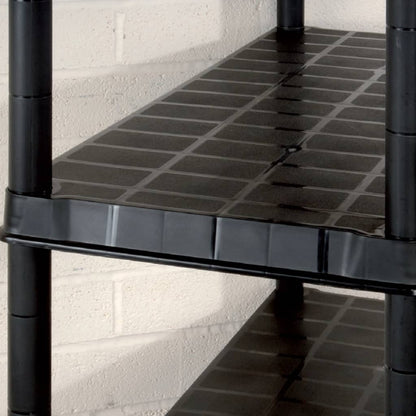 Storage Shelf 5-Tier Black 85x40x185 cm Plastic