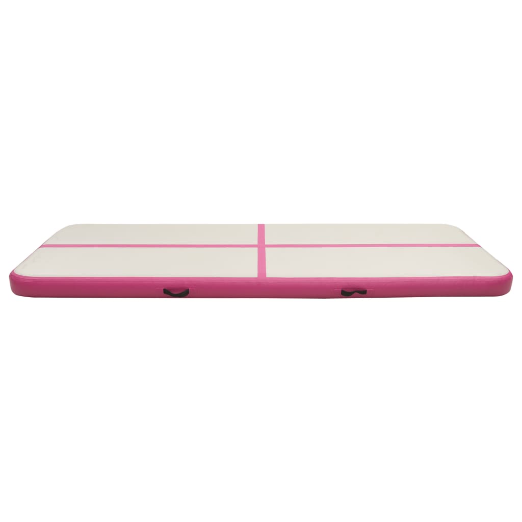 Inflatable Gymnastics Mat with Pump 300x100x15 cm PVC Pink