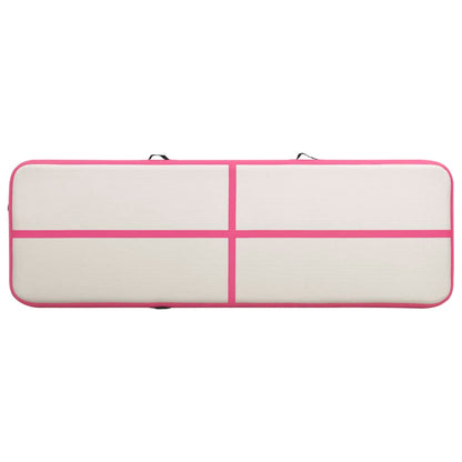 Inflatable Gymnastics Mat with Pump 300x100x15 cm PVC Pink