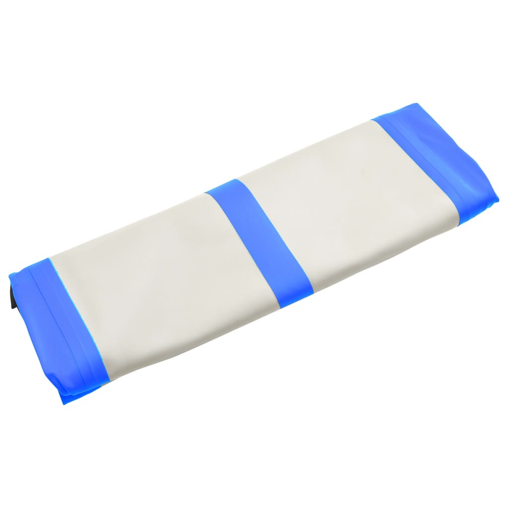 Inflatable Gymnastics Mat with Pump 500x100x15 cm PVC Blue