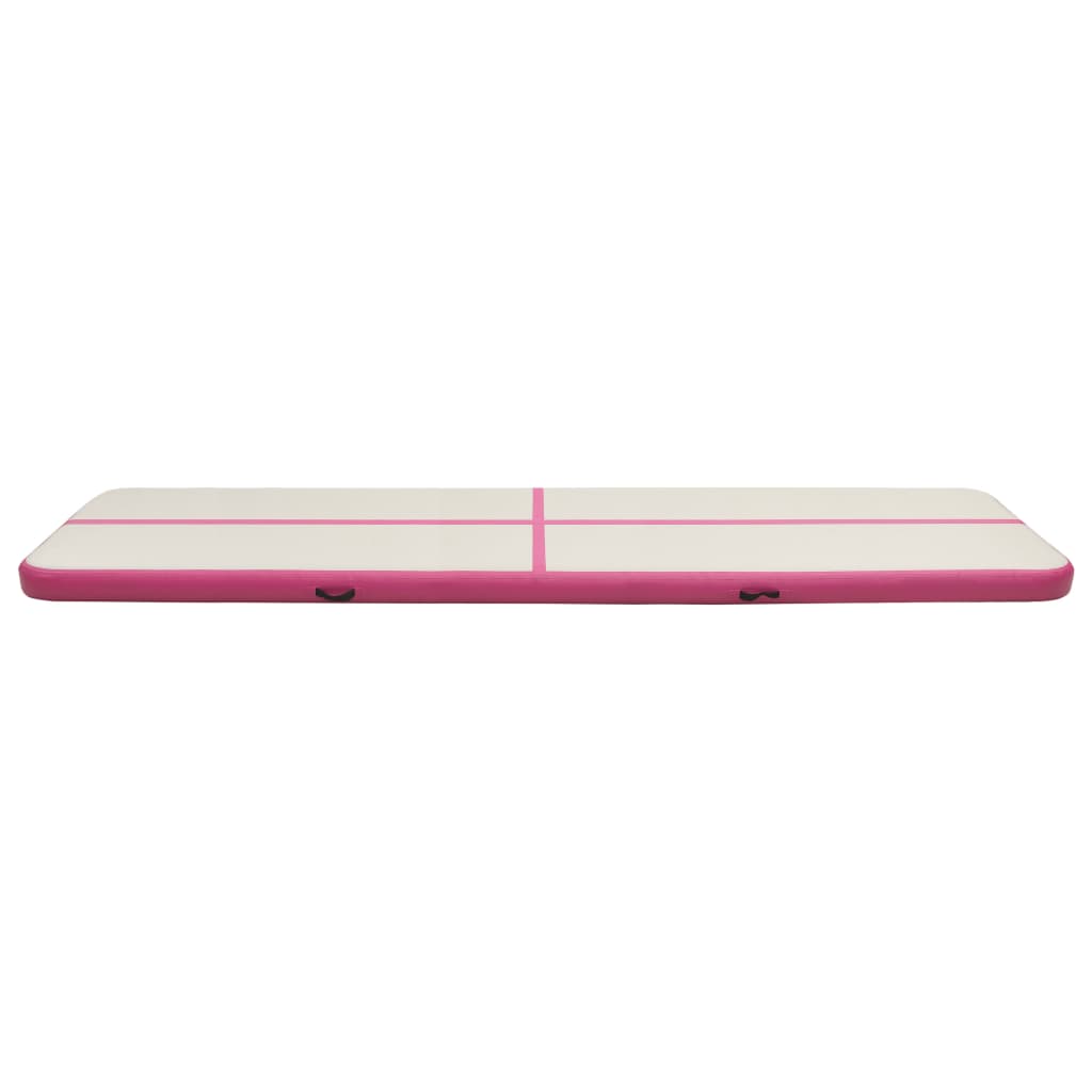 Inflatable Gymnastics Mat with Pump 700x100x15 cm PVC Pink