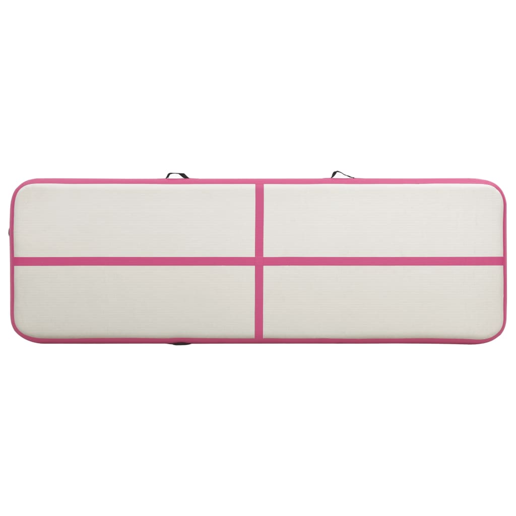 Inflatable Gymnastics Mat with Pump 300x100x20 cm PVC Pink