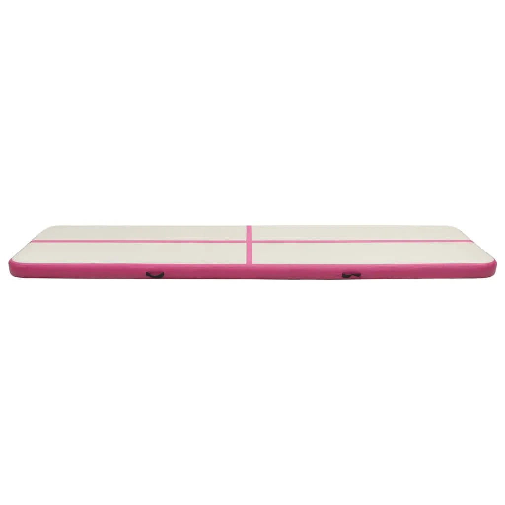 Inflatable Gymnastics Mat with Pump 700x100x20 cm PVC Pink