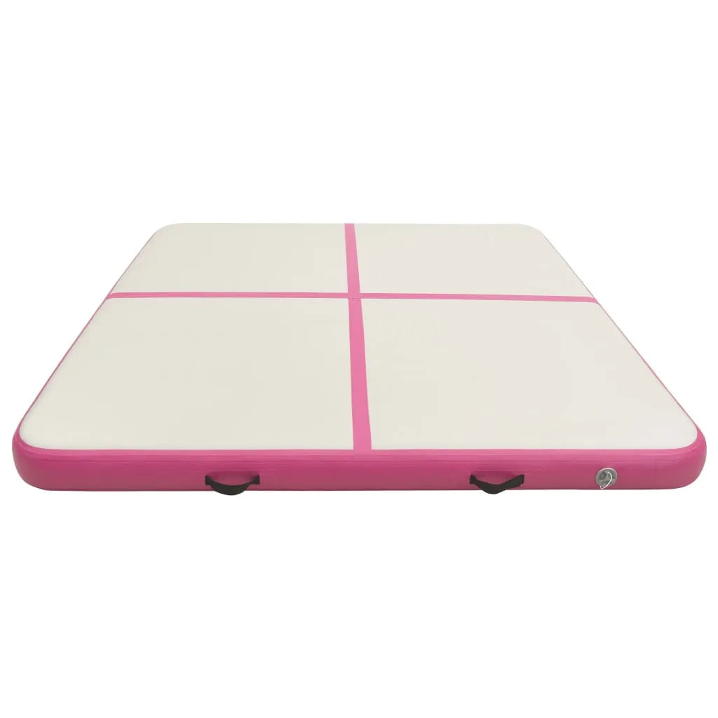 Inflatable Gymnastics Mat with Pump 200x200x20 cm PVC Pink