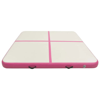 Inflatable Gymnastics Mat with Pump 200x200x20 cm PVC Pink