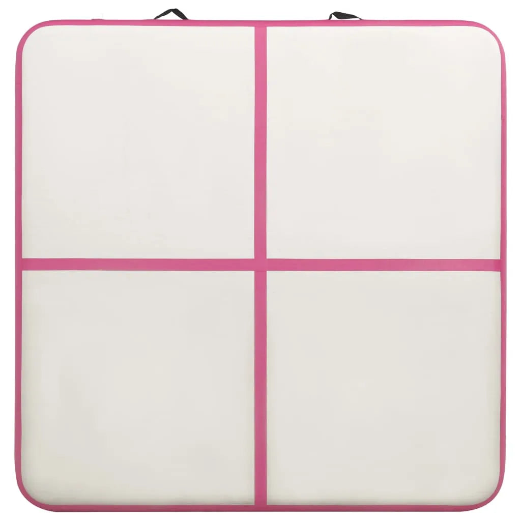 Inflatable Gymnastics Mat with Pump 200x200x20 cm PVC Pink