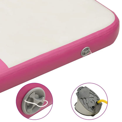 Inflatable Gymnastics Mat with Pump 200x200x20 cm PVC Pink