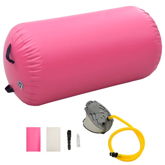 Inflatable Gymnastic Roll with Pump 120x75 cm PVC Pink