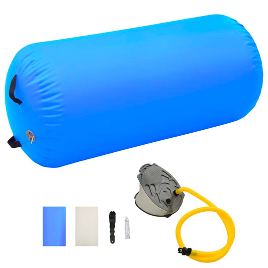 Inflatable Gymnastic Roll with Pump 120x75 cm PVC Blue