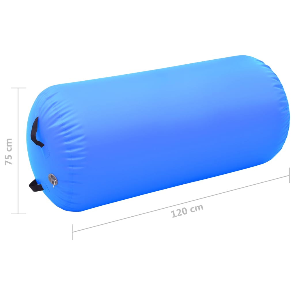 Inflatable Gymnastic Roll with Pump 120x75 cm PVC Blue