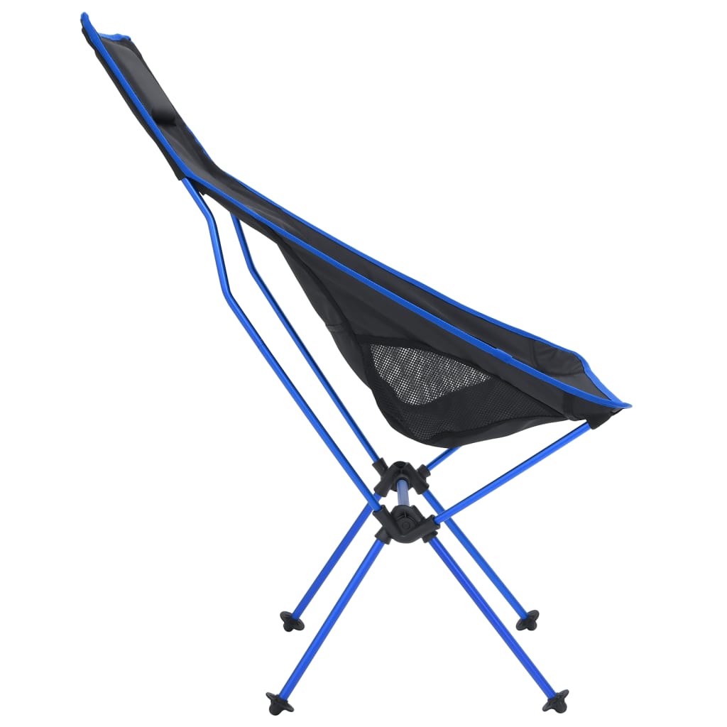 Foldable Camping Chair PVC and Aluminium Black