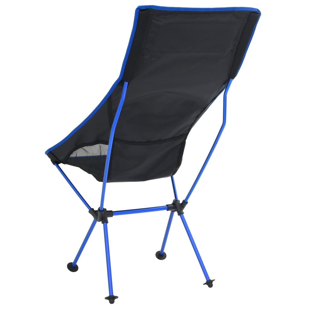 Foldable Camping Chair PVC and Aluminium Black