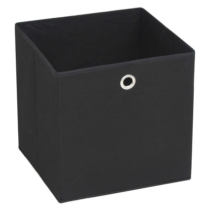 Storage Boxes 4 pcs Non-woven Fabric 28x28x28 cm Black