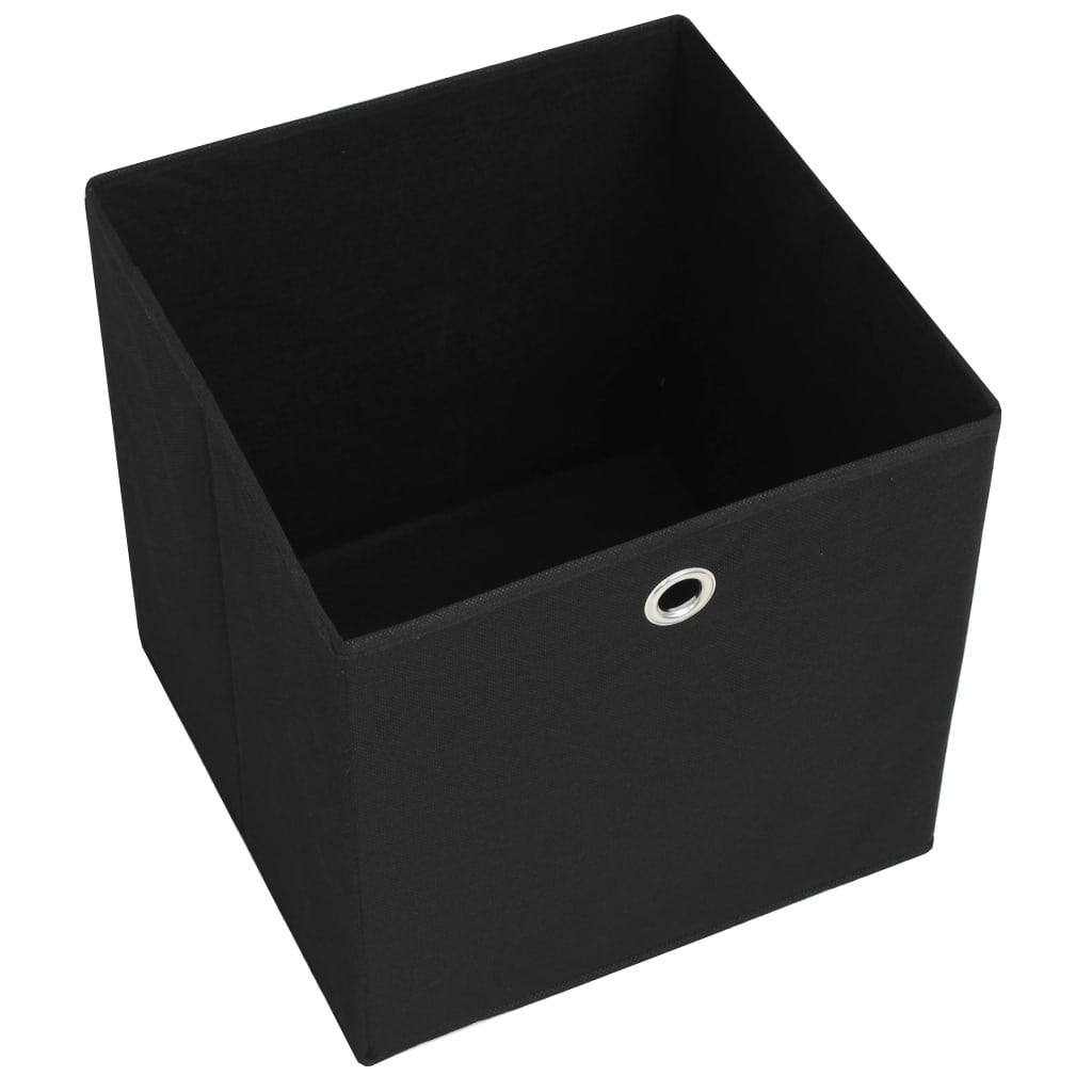 Storage Boxes 4 pcs Non-woven Fabric 28x28x28 cm Black