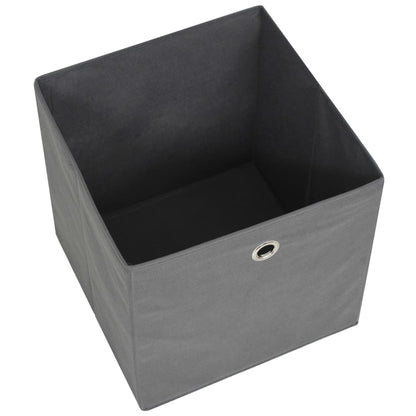 Storage Boxes 4 pcs Non-woven Fabric 28x28x28 cm Grey