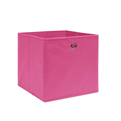 Storage Boxes 4 pcs Non-woven Fabric 28x28x28 cm Pink