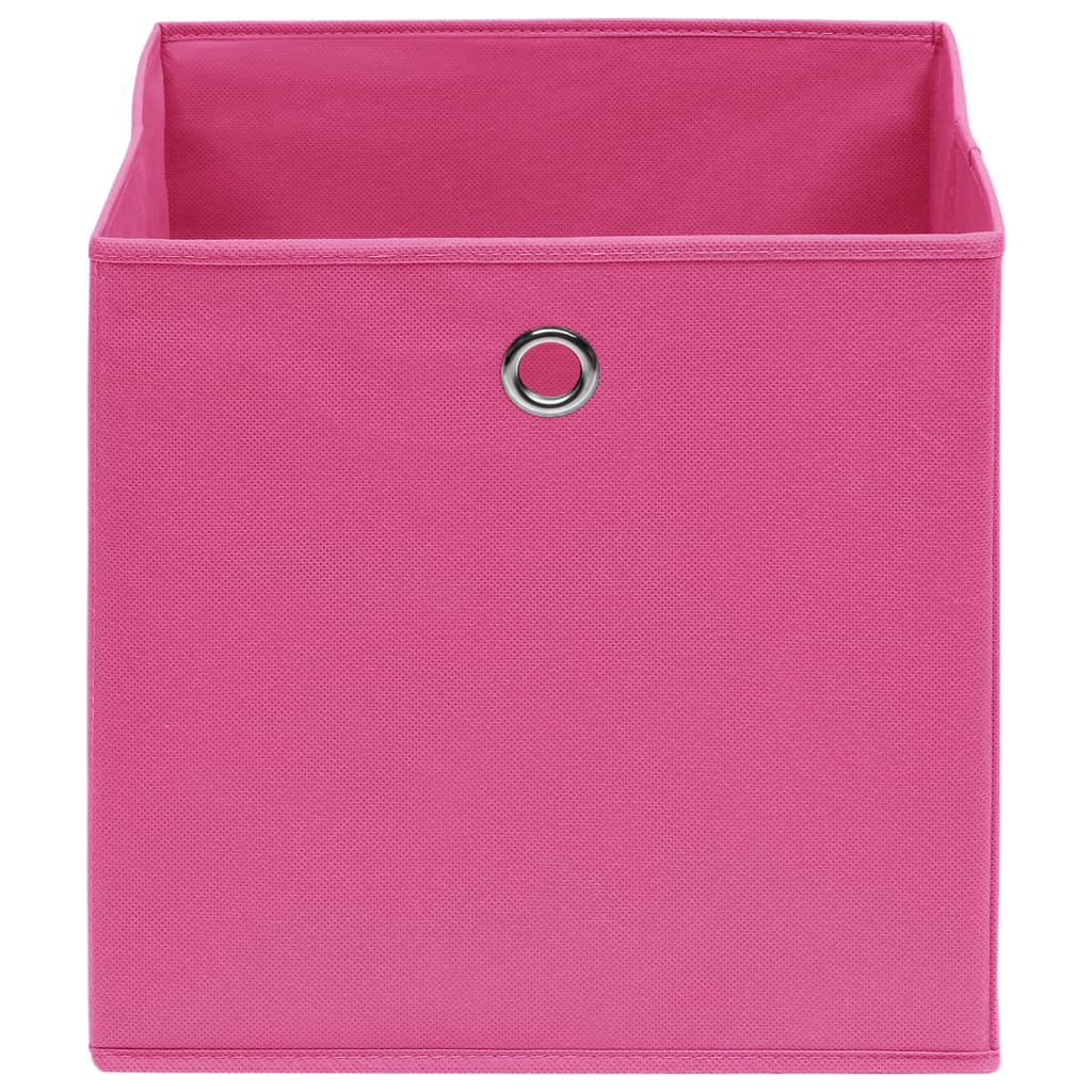 Storage Boxes 4 pcs Non-woven Fabric 28x28x28 cm Pink