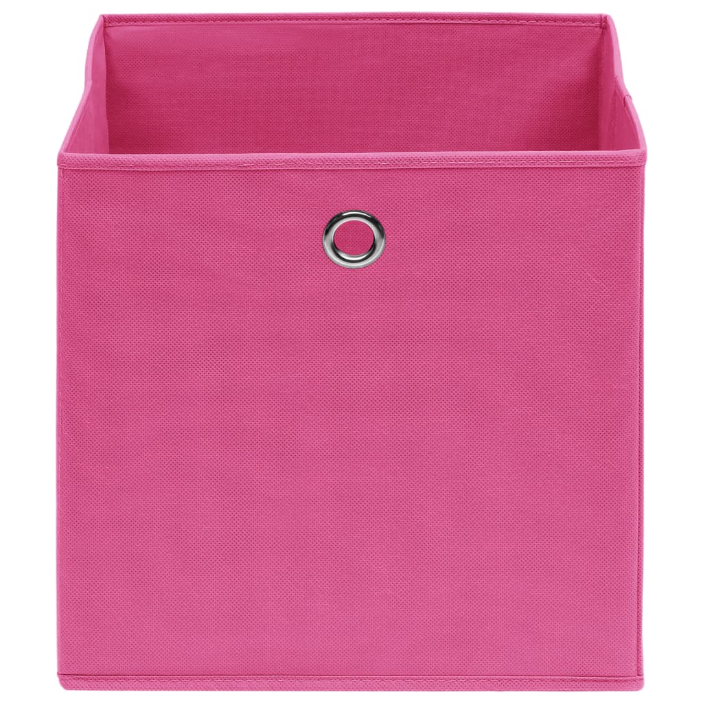 Storage Boxes 10 pcs Non-woven Fabric 28x28x28 cm Pink