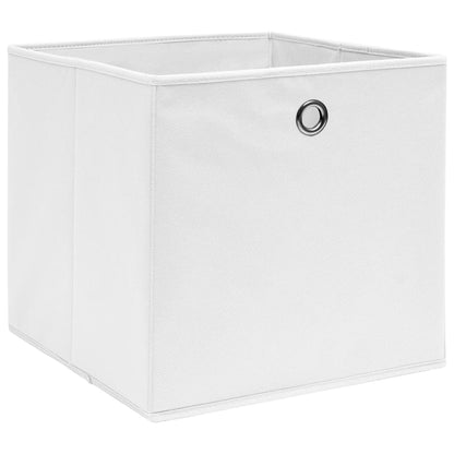 Storage Boxes 10 pcs Non-woven Fabric 28x28x28 cm White