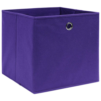 Storage Boxes 10 pcs Non-woven Fabric 28x28x28 cm Purple