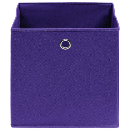 Storage Boxes 10 pcs Non-woven Fabric 28x28x28 cm Purple