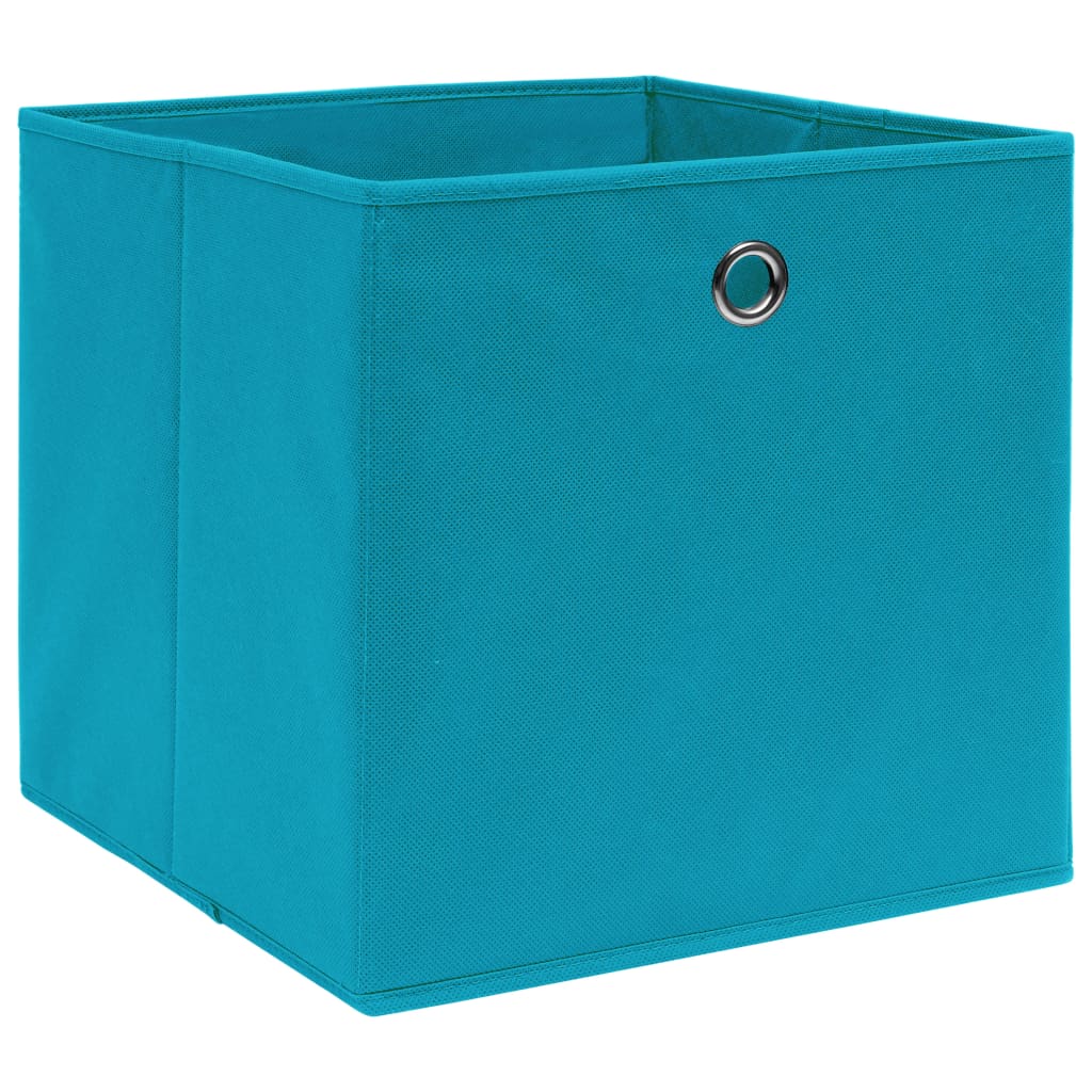 Storage Boxes 10 pcs Non-woven Fabric 28x28x28 cm Baby Blue