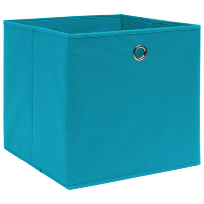 Storage Boxes 10 pcs Non-woven Fabric 28x28x28 cm Baby Blue