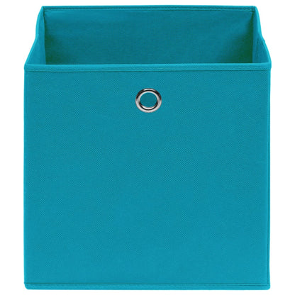 Storage Boxes 10 pcs Non-woven Fabric 28x28x28 cm Baby Blue