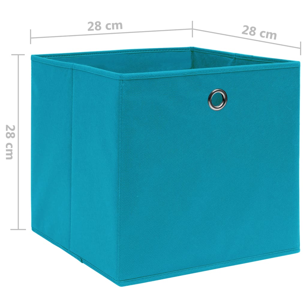 Storage Boxes 10 pcs Non-woven Fabric 28x28x28 cm Baby Blue