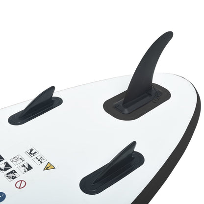 Inflatable Stand Up Paddleboard Set Black and White